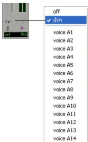 Avid Pro Tools 7.0 - Pour définir l'assignation d'une voix à une piste : - 1