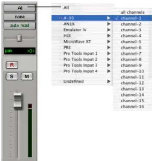Avid Pro Tools 7.0 - Pour assigner une entrée de piste MIDI : - 2