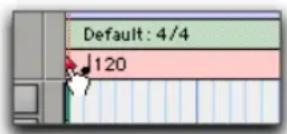 Avid Pro Tools 7.0 - Pour déplacer le marqueur de début de morceau en le faisant glisser : - 1
