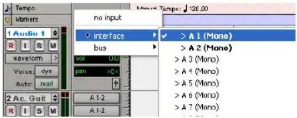 Avid Pro Tools 7.0 - Pour configurer une piste audio en enregistrement : - 4