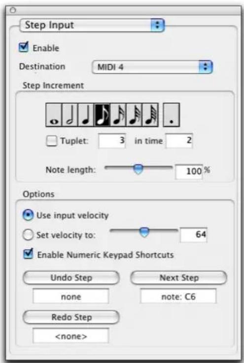 Avid Pro Tools 7.0 - Pour entrer des notes MIDI avec Step Input (à l'aide d'un instrument MIDI externe) : - 1