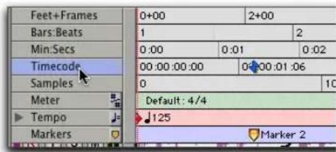 Avid Pro Tools 7.0 - Pour définir l'échelle temporelle principale, effectuez l'une des opérations suivantes : - 3