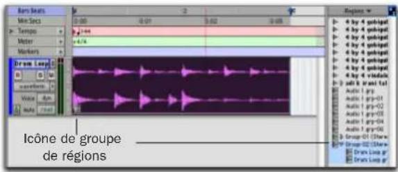 Avid Pro Tools 7.0 - Pour créer un groupe de régions : - 2