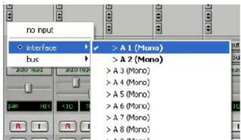 Avid Pro Tools 7.0 - Pour assigner une entrée à une piste audio : - 1