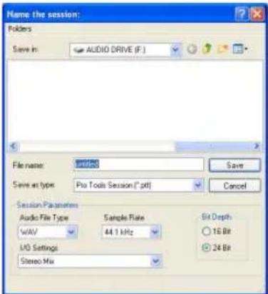 Avid Pro Tools 7.0 - Pour créer une session : - 1