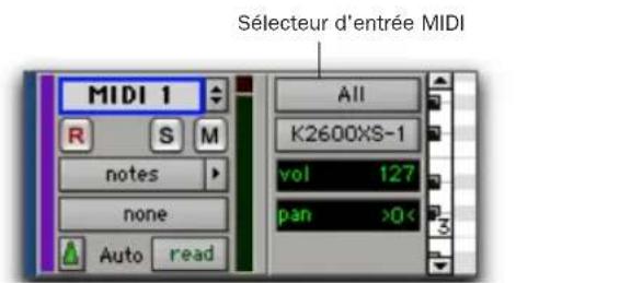 Avid Pro Tools 7.0 - Configuration de pistes MIDI ou de pistes d'instrument pour l'enregistrement - 4