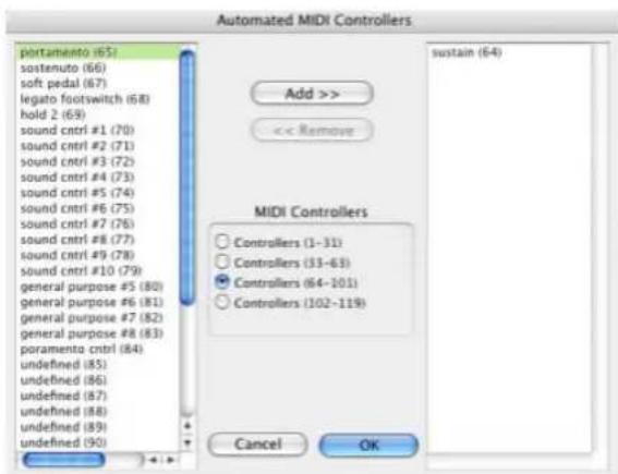 Avid Pro Tools 7.0 - Pour activer manuellement un contrôleur continu pour l'automation : - 2