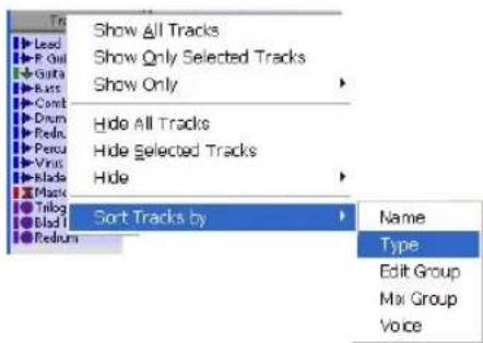 Avid Pro Tools 7.0 - Liste des pistes - 2