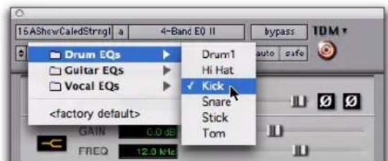 Avid Pro Tools 7.0 - Utilisation du menu Librarian - 1