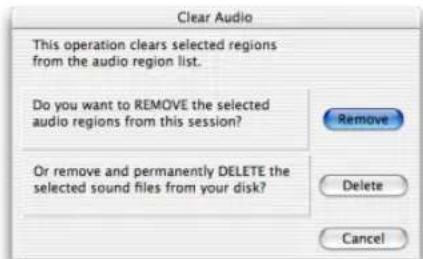 Avid Pro Tools 7.0 - Pour rechercher et supprimer les régions inutiles d'une session : - 1