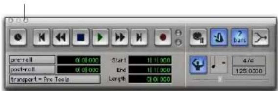Avid Pro Tools 7.0 - Pour faire apparaître les commandes MIDI dans la fenêtre Transport, procédez comme suit : - 1