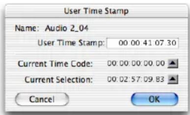 Avid Pro Tools 7.0 - Pour marquer temporellement une ou plusieurs régions avec une nouvelle valeur SMPTE : - 1