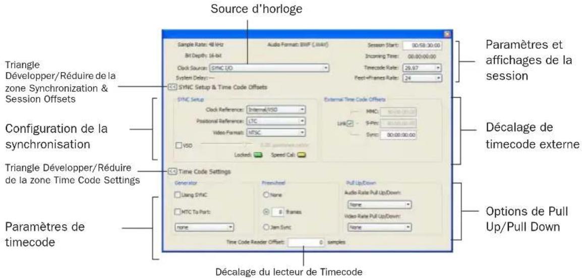 Avid Pro Tools 7.0 - Pour afficher la zone Time Code Settings : - 1