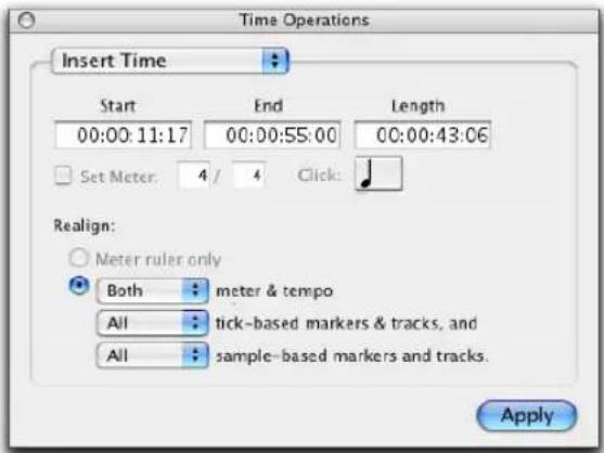 Avid Pro Tools 7.0 - Insertion d'un temps - 1