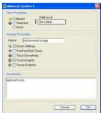 Avid Pro Tools 7.0 - Pour sauvegarder une sélection d'édition à l'aide d'une mémoire d'emplacement : - 1