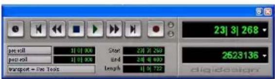 Avid Pro Tools 7.0 - Pour afficher les compteurs dans la fenêtre Transport : - 1