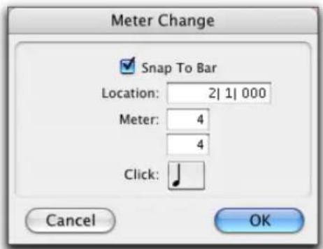 Avid Pro Tools 7.0 - Insertion manuelle d'un événement de métrique - 2