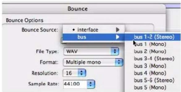 Avid Pro Tools 7.0 - Pour régler la source de prémixage : - 1