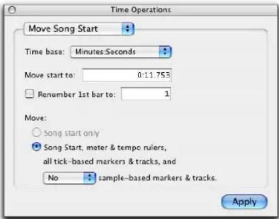 Avid Pro Tools 7.0 - Déplacement du début d'un morceau - 1