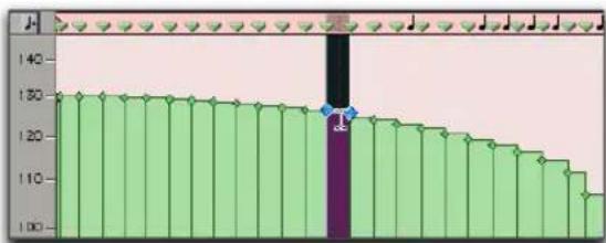 Avid Pro Tools 7.0 - Pour sélectionner un événement de tempo dans l'éditeur de tempo : - 1