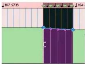 Avid Pro Tools 7.0 - Pour allonger ou raccourcir la plage du changement de tempo à l'aide de l'outil de trimming : - 1