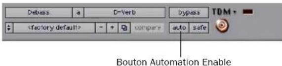 Avid Pro Tools 7.0 - Pour activer les commandes d'un plug-in à automatiser : - 1