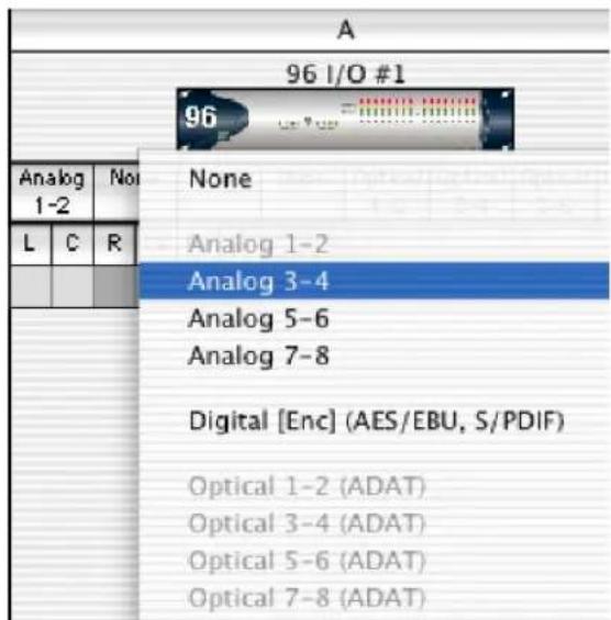 Avid Pro Tools 7.0 - Affectation de l'I/O matérielle à l'I/O Pro Tools - 1