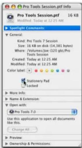 Avid Pro Tools 7.0 - Pour créer un modèle de session personnalisé sur le Macintosh : - 1