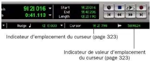 Avid Pro Tools 7.0 - Indicateurs d'emplacement du curseur - 1