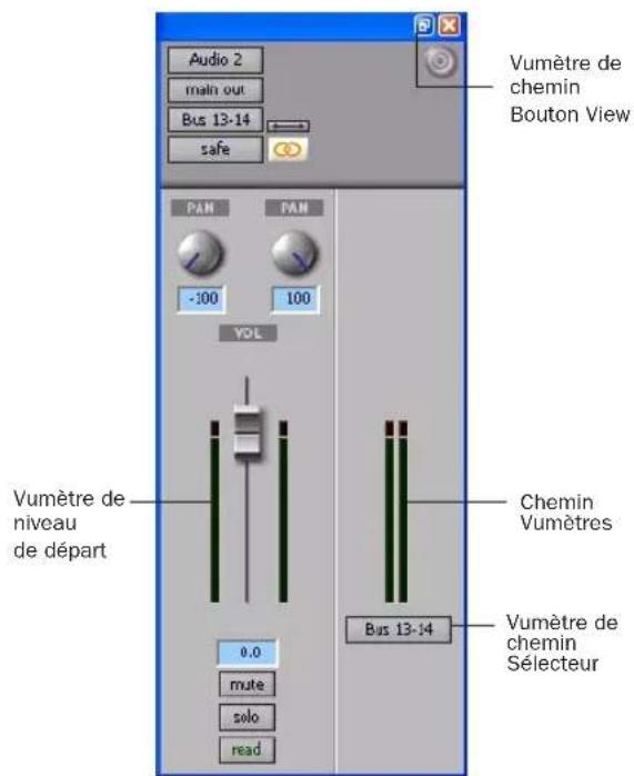 Avid Pro Tools 7.0 - Commandes de sélecteur standard dans les fenêtres Output - 3