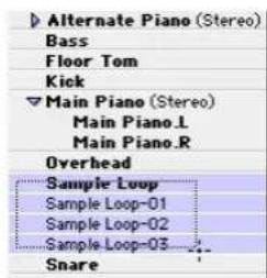 Avid Pro Tools 7.0 - Pour sélectionner un ensemble de régions, effectuez l'une des opérations suivantes : - 1