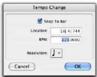 Avid Pro Tools 7.0 - Pour Insérer un événement de tempo : - 2