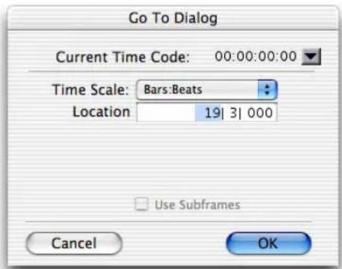 Avid Pro Tools 7.0 - Pour vous placer sur un emplacement spécifique de la liste des événements MIDI : - 1