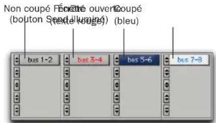 Avid Pro Tools 7.0 - Affichage de l'état des départs - 1
