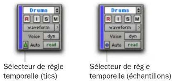 Avid Pro Tools 7.0 - Pour appliquer une autre règle temporelle à une piste, procédez comme suit : - 1