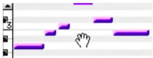 Avid Pro Tools 7.0 - Pour faire défiler l'affichage des notes d'une piste MIDI ou d'une piste d'instrument vers le haut ou vers le bas : - 2