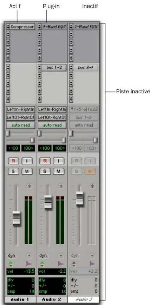 Avid Pro Tools 7.0 - Affichage des éléments inactifs - 1