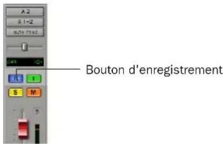 Avid Pro Tools 7.0 - Affichage de l'état d'enregistrement des pistes - 1