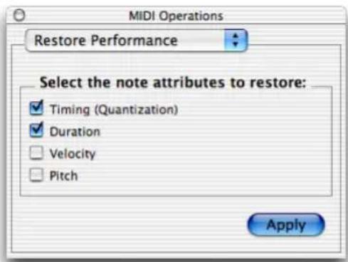 Avid Pro Tools 7.0 - Pour restaurer le temps, la durée, la vélocité ou la hauteur d'origine d'une note : - 1