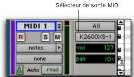 Avid Pro Tools 7.0 - Configuration de pistes MIDI ou de pistes d'instrument pour l'enregistrement - 8