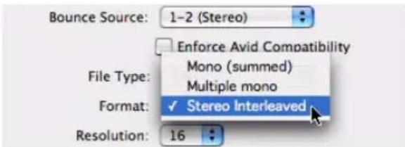 Avid Pro Tools 7.0 - Pour configurer le format du fichier prémixé : - 1