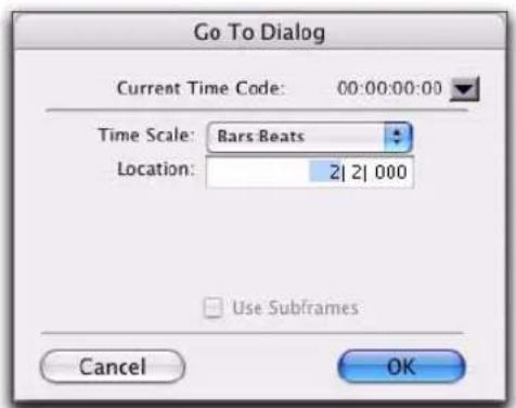 Avid Pro Tools 7.3 - Pour vous placer sur un emplacement spécifique de la liste des événements MIDI : - 1
