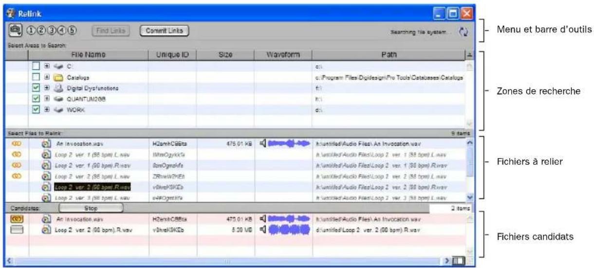 Rellink 1 2 3 4 5 Find Links Commit Links Select Areas to Search: File Name Unique ID Size Waveform Path C: Catalogs Digital Dystfunctions QUANTUM2GB WORK Select Files to Rellink: An invocation.wav H2mkCBBta 475.01 KB huntitled/Audio Files As Invocation.wav Loop 2 ver. 1 (98 bpm) L.wav WtrzOgykfta A /untitled/Audio Files/Loop 2 ver. 1 (98 bpm) L.wav Loop 2 ver. 1 (98 bpm) R.wav BoreOgmkfta A /untitled/Audio Files/Loop 2 ver. 1 (98 bpm) R.wav Loop 2 ver. 2 (98 bpm) L.wav ZRtwkW2KEb A /untitled/Audio Files/Loop 2 ver. 2 (98 bpm) L.wav Loop 2 ver. 2 (98 bpm) R.wav v8twkW0KEb A /untitled/Audio Files/Loop 2 ver. 2 (98 bpm) R.wav Loop 2 ver. 3 (98 bpm) L.wav e4#DigitalEa A /untitled/Audio Files/Loop 2 ver. 3 (98 bpm) L.wav Candidates: Stop 2 items An invocation.wav H2mkCBBta 470.01 KB huntitled/Audio Files As Invocation.wav Loop 2 ver. 2 (98 bpm) R.wav v8twkW0KEb 5.00 MB d/unitified/Loop 2 ver. 2 (98 bpm) R.wav Menu et barre d'outils Zones de recherche Fichiers à relier Fichiers candidats