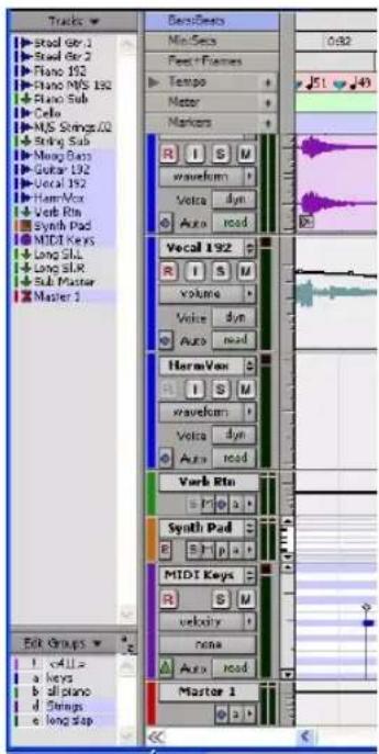 Avid Pro Tools 7.3 - Liste de pistes - 3