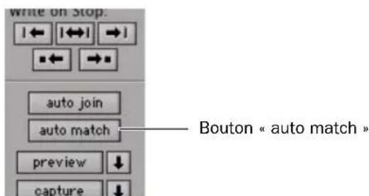 Write on Stop. auto join auto match preview capture Bouton « auto match »