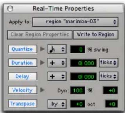 Avid Pro Tools 7.3 - Pour ouvrir la fenêtre Real-Time Properties : - 1
