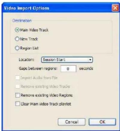 Avid Pro Tools 7.3 - Configuration des options d'importation vidéo - 1