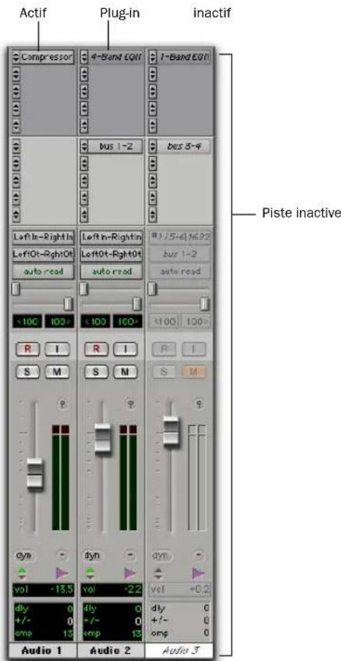 Avid Pro Tools 7.3 - Affichage des éléments inactifs - 1