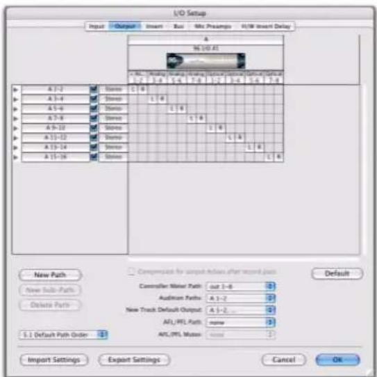 Avid Pro Tools 7.3 - Chemins et configuration d'E/S - 1