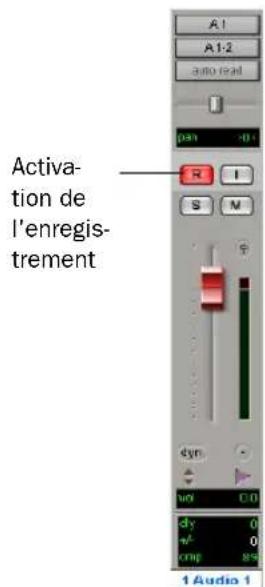 A1 A1.2 auto real Pan -0 R I S M Activation de l'enregistrement dyn vol 00 dy 0 w² 0 cmp 89 1 Audio 1